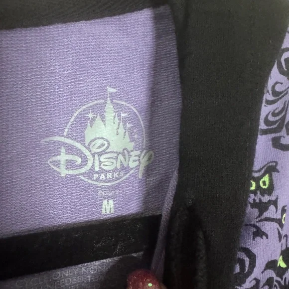 NWOT Disney Parks Haunted Mansion adult one-piece hooded pajama jumpsuit Sz Med